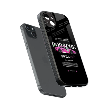911 Drifting Club sleek iphone 14 plus cover with tempered glass back and TPU edges
