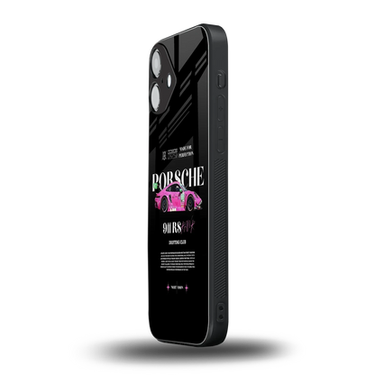 911 Drifting Club iphone 16 plus mobile cover | shockproof glass phone case