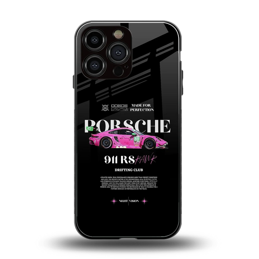 911 Drifting Club back phone cover | glass case for iphone 16 pro max
