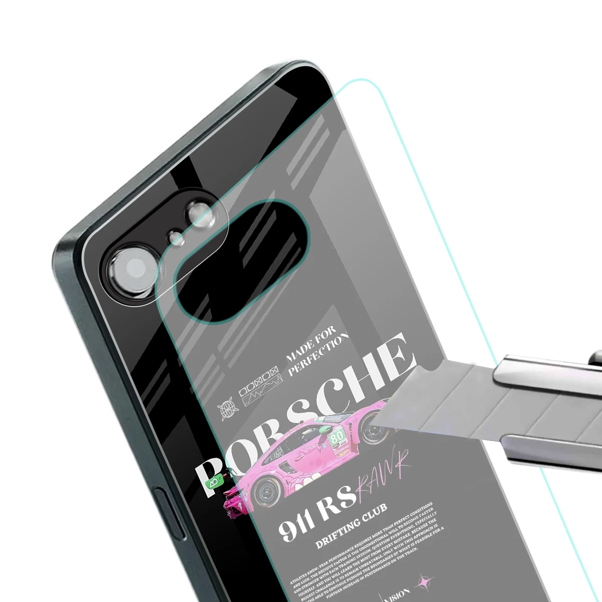911 Drifting Club stylish phone case for iphone 16e | glossy glass and slim fit