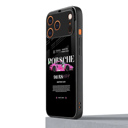 911 Drifting Club iphone 17 pro mobile cover | shockproof glass phone case