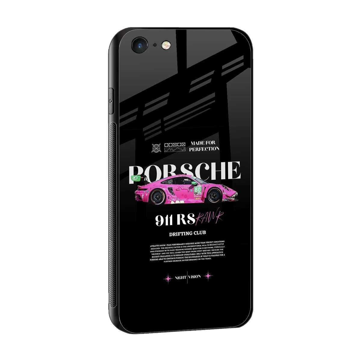 911 Drifting Club sleek iphone 6 cover with tempered glass back and TPU edges