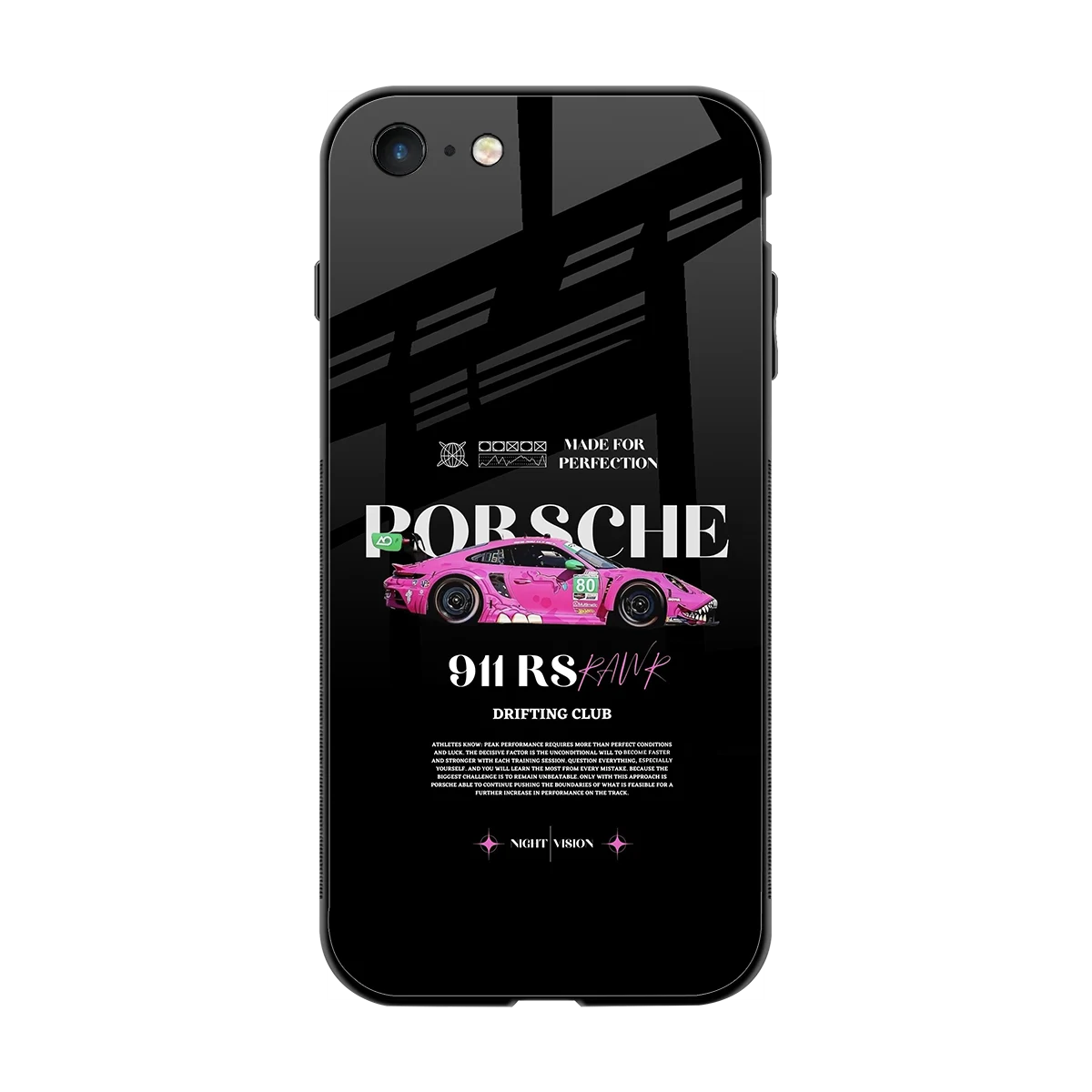 911 Drifting Club back phone cover | glass case for iphone 8