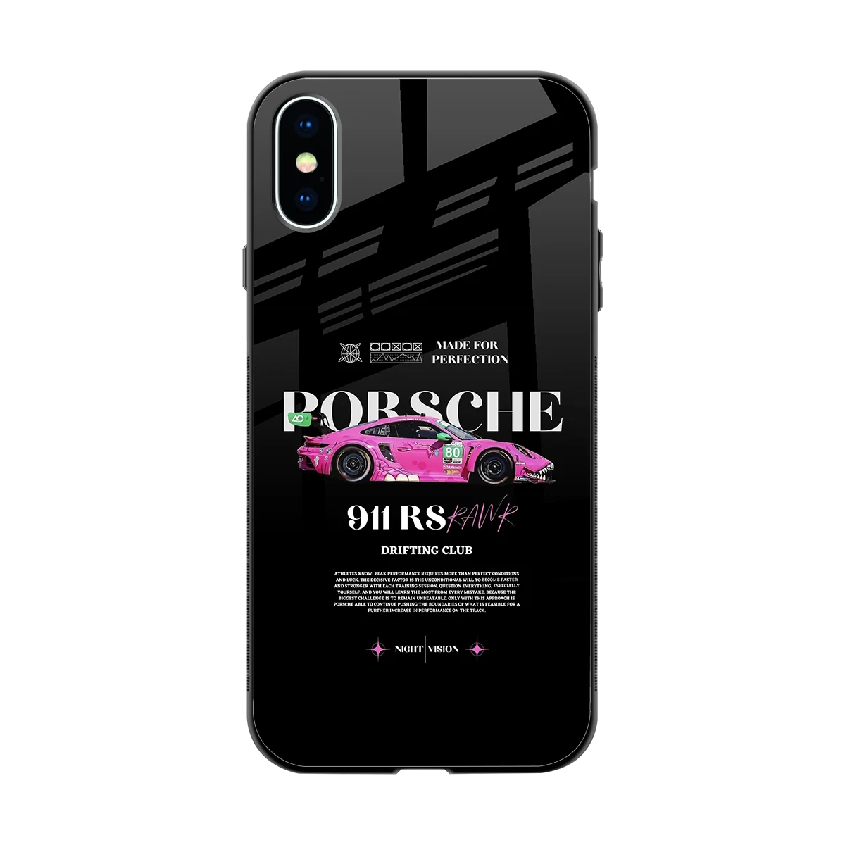911 Drifting Club back phone cover | glass case for iphone x