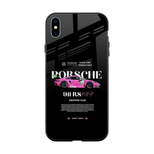 911 Drifting Club back phone cover | glass case for iphone xs max