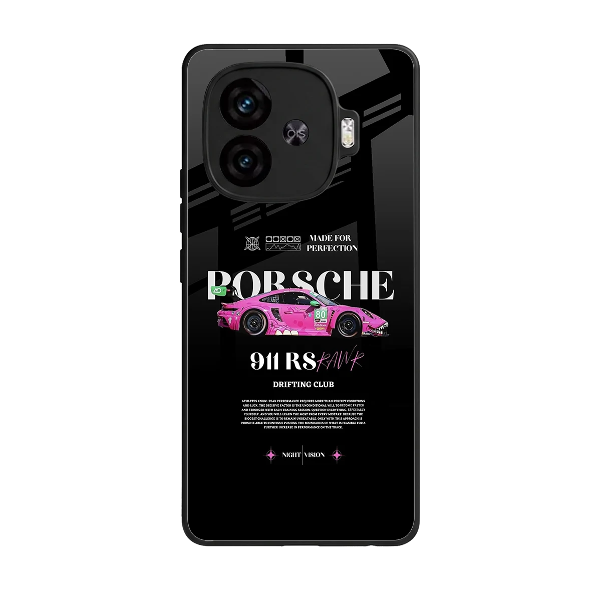 911 Drifting Club back phone cover | glass case for iqoo neo 10r 5g