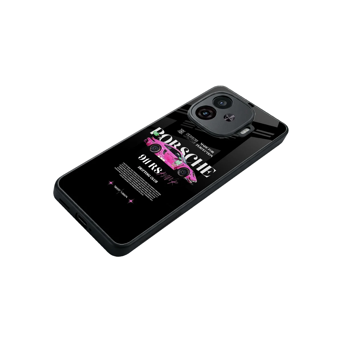 911 Drifting Club stylish phone case for iqoo neo 10r 5g | glossy glass and slim fit
