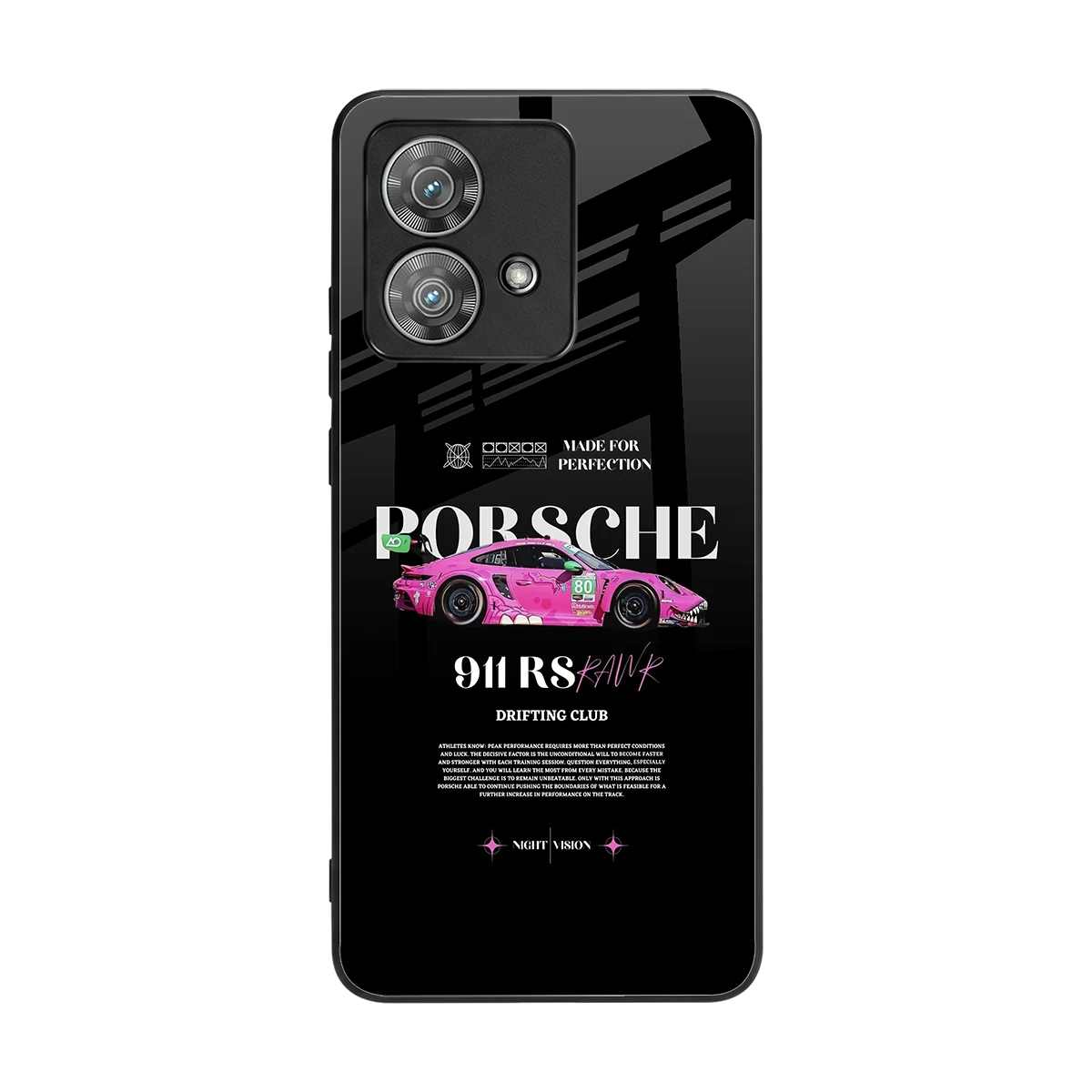 911 Drifting Club back phone cover | glass case for motorola edge 40 neo 5g