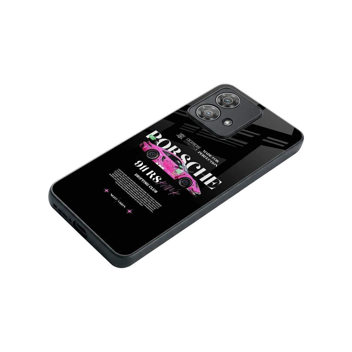 911 Drifting Club stylish phone case for motorola edge 40 neo 5g | glossy glass and slim fit