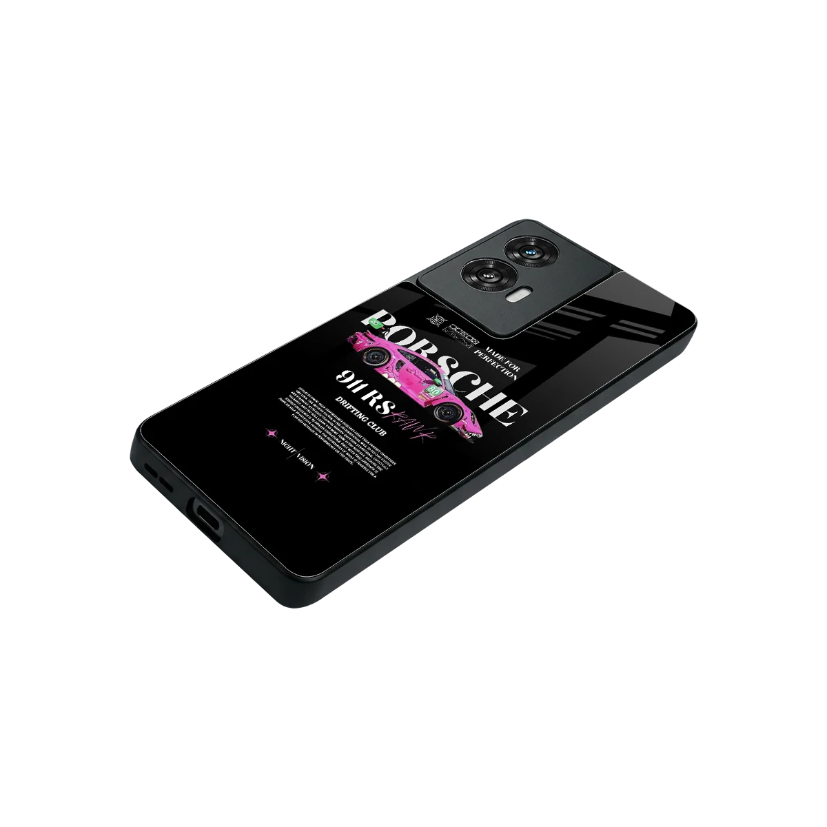 911 Drifting Club stylish phone case for motorola edge 50 fusion | glossy glass and slim fit