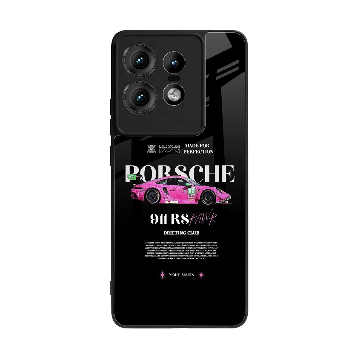 911 Drifting Club back phone cover | glass case for motorola edge 50 pro