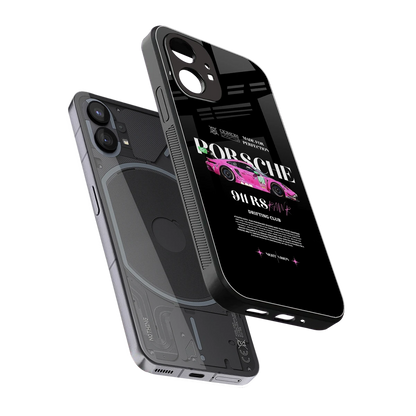 911 Drifting Club sleek nothing phone 1 cover with tempered glass back and TPU edges