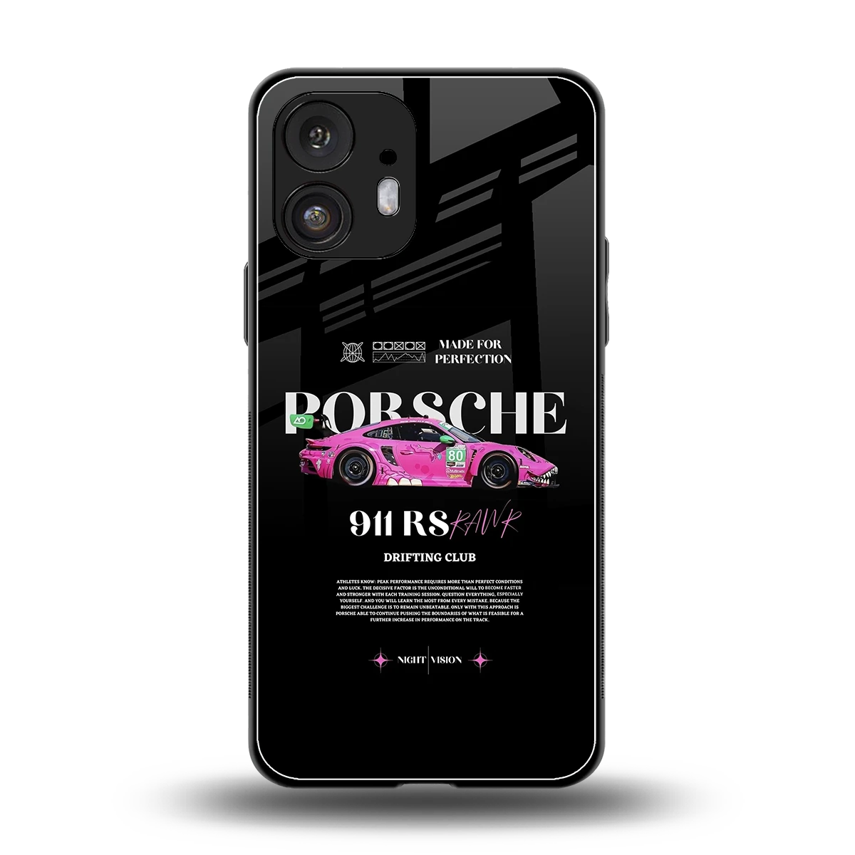911 Drifting Club back phone cover | glass case for nothing phone 2