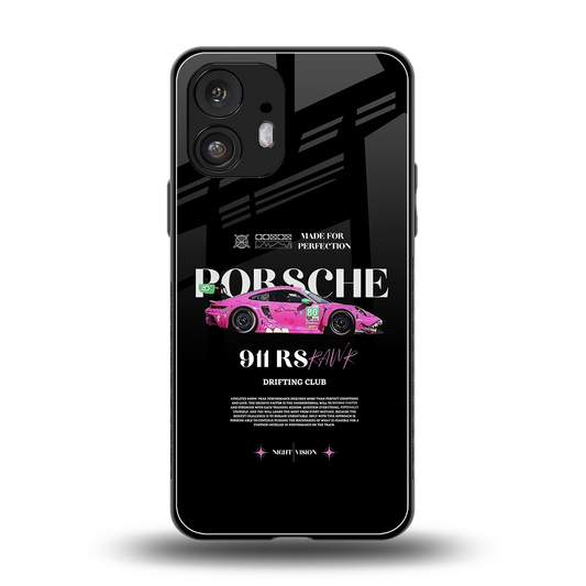 911 Drifting Club back phone cover | glass case for nothing phone 2