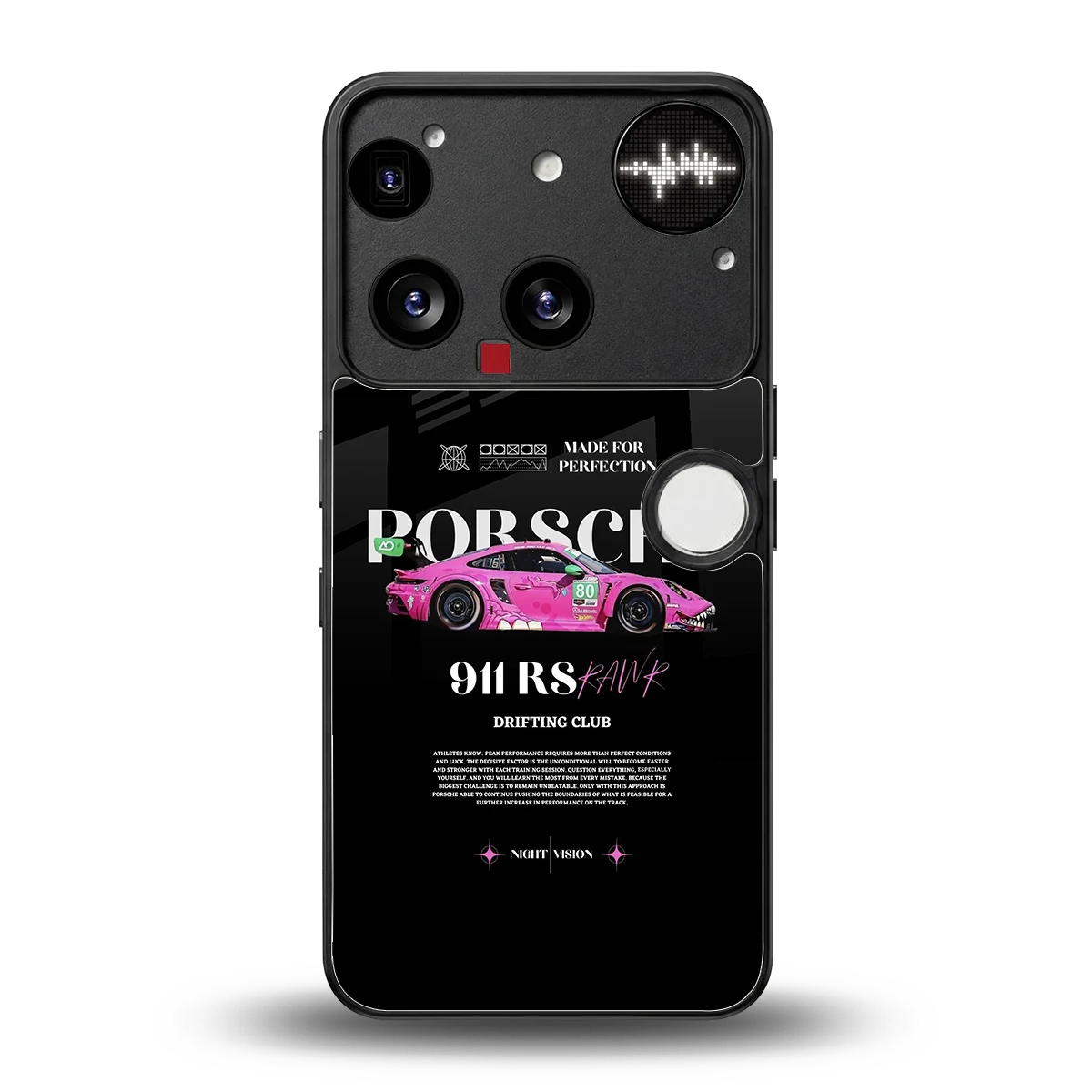 911 Drifting Club back phone cover | glass case for nothing phone 3