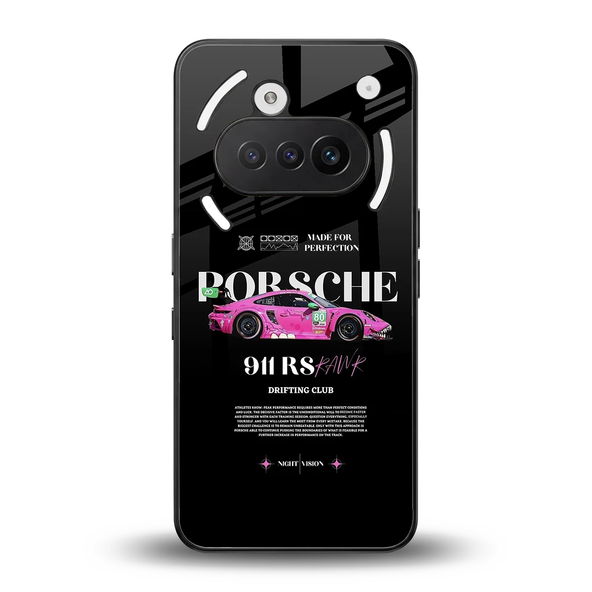 911 Drifting Club back phone cover | glass case for nothing phone 3a