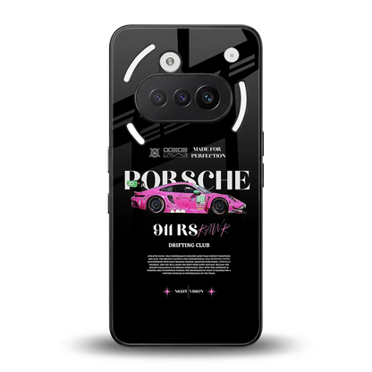 911 Drifting Club back phone cover | glass case for nothing phone 3a