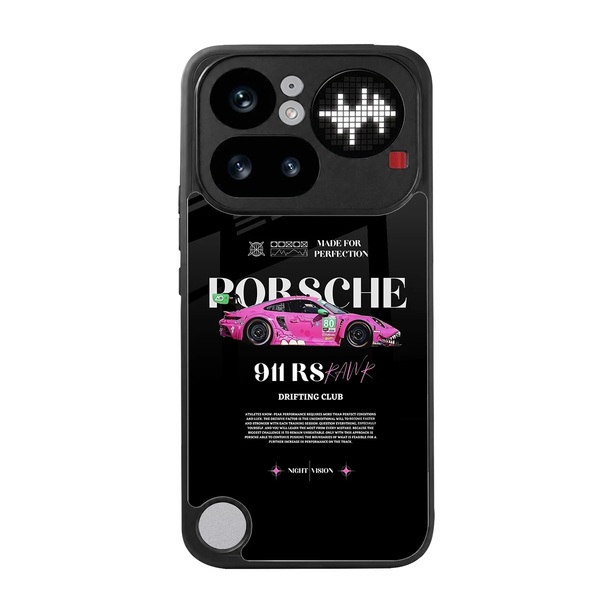 911 Drifting Club back phone cover | glass case for nothing phone 4a pro