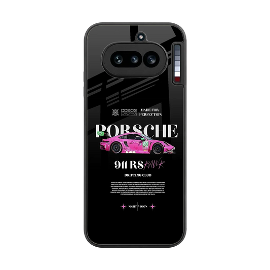 911 Drifting Club back phone cover | glass case for nothing phone 4a