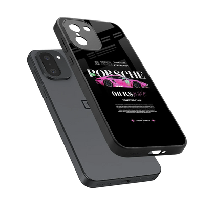 911 Drifting Club sleek oneplus 15r cover with tempered glass back and TPU edges