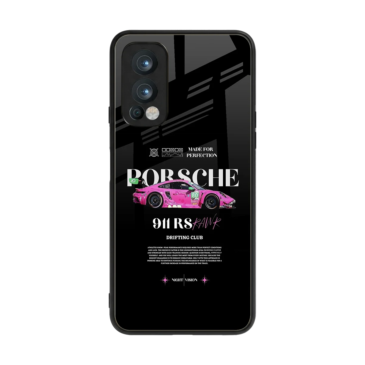 911 Drifting Club back phone cover | glass case for oneplus nord 2