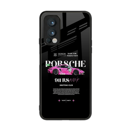 911 Drifting Club back phone cover | glass case for oneplus nord 2