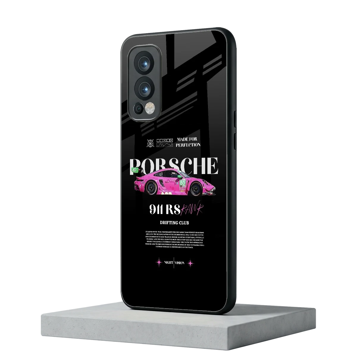 911 Drifting Club oneplus nord 2 mobile cover | shockproof glass phone case