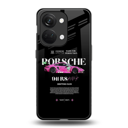 911 Drifting Club back phone cover | glass case for oneplus nord 3