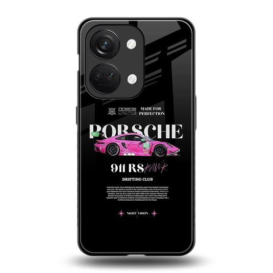 911 Drifting Club back phone cover | glass case for oneplus nord 3