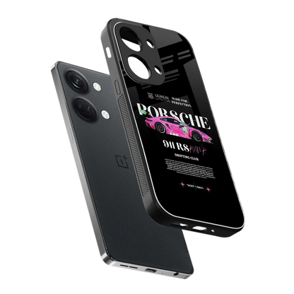 911 Drifting Club sleek oneplus nord 3 cover with tempered glass back and TPU edges