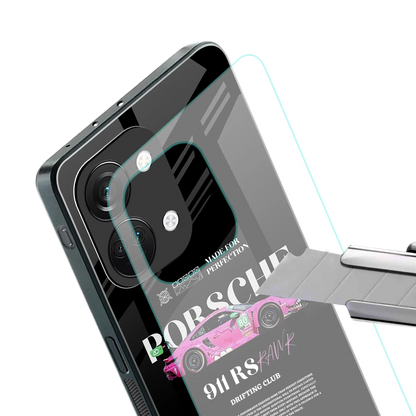 911 Drifting Club stylish phone case for oneplus nord 3 | glossy glass and slim fit