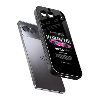 911 Drifting Club sleek oneplus nord 4 cover with tempered glass back and TPU edges