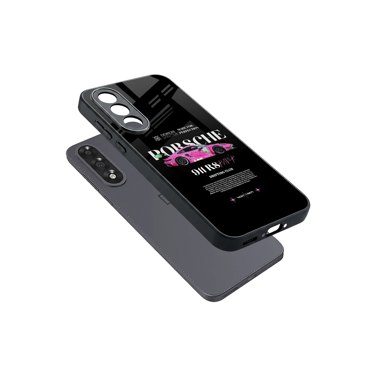 911 Drifting Club sleek oneplus nord 5 cover with tempered glass back and TPU edges