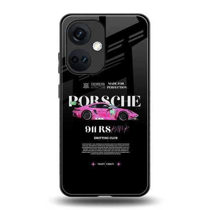911 Drifting Club back phone cover | glass case for oneplus nord ce 3