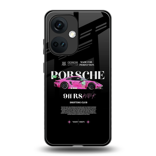 911 Drifting Club back phone cover | glass case for oneplus nord ce 3