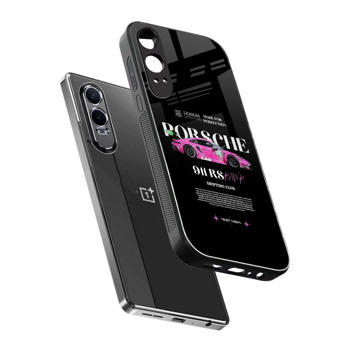 911 Drifting Club sleek oneplus nord ce 4 lite cover with tempered glass back and TPU edges