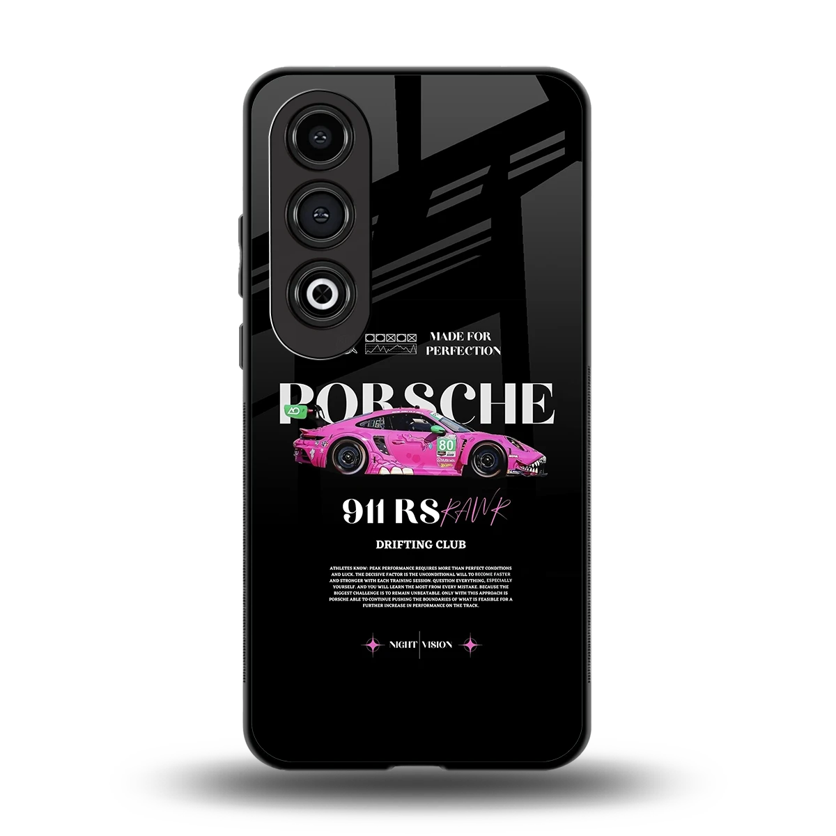 911 Drifting Club back phone cover | glass case for oneplus nord ce 4