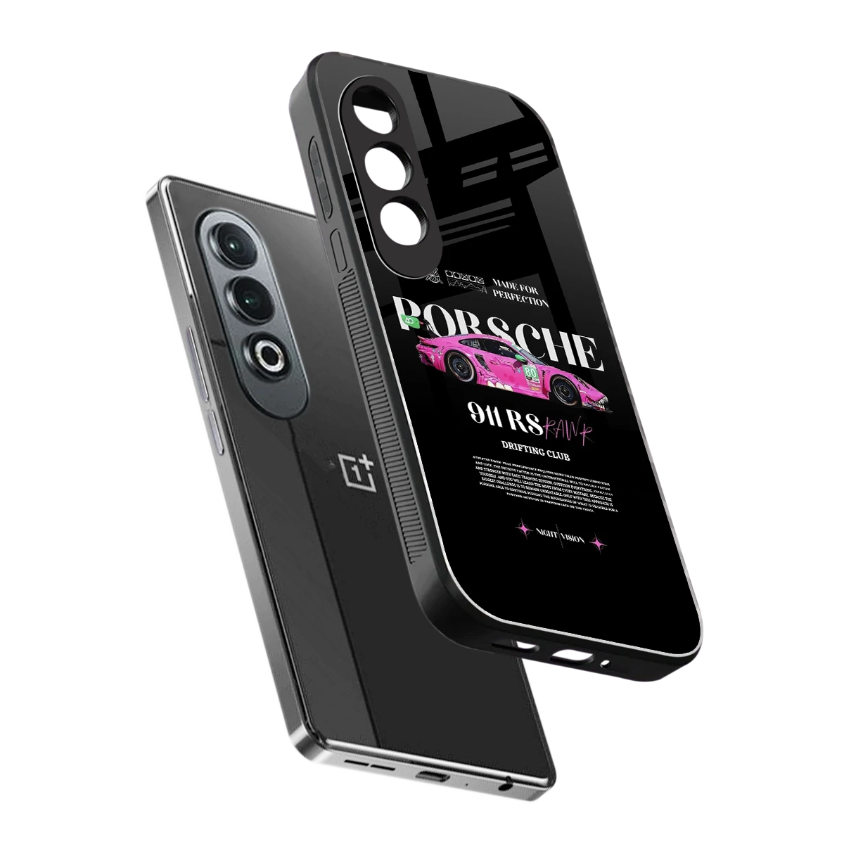911 Drifting Club sleek oneplus nord ce 4 cover with tempered glass back and TPU edges