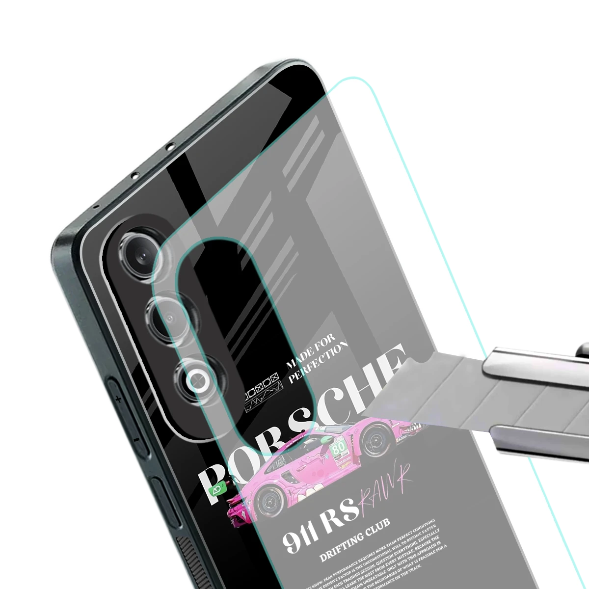 911 Drifting Club stylish phone case for oneplus nord ce 4 | glossy glass and slim fit