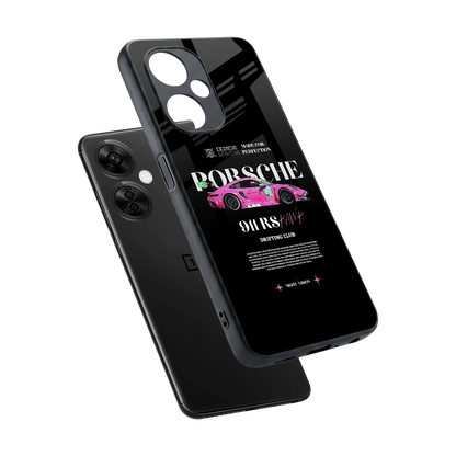911 Drifting Club sleek oneplus nord ce 3 lite cover with tempered glass back and TPU edges