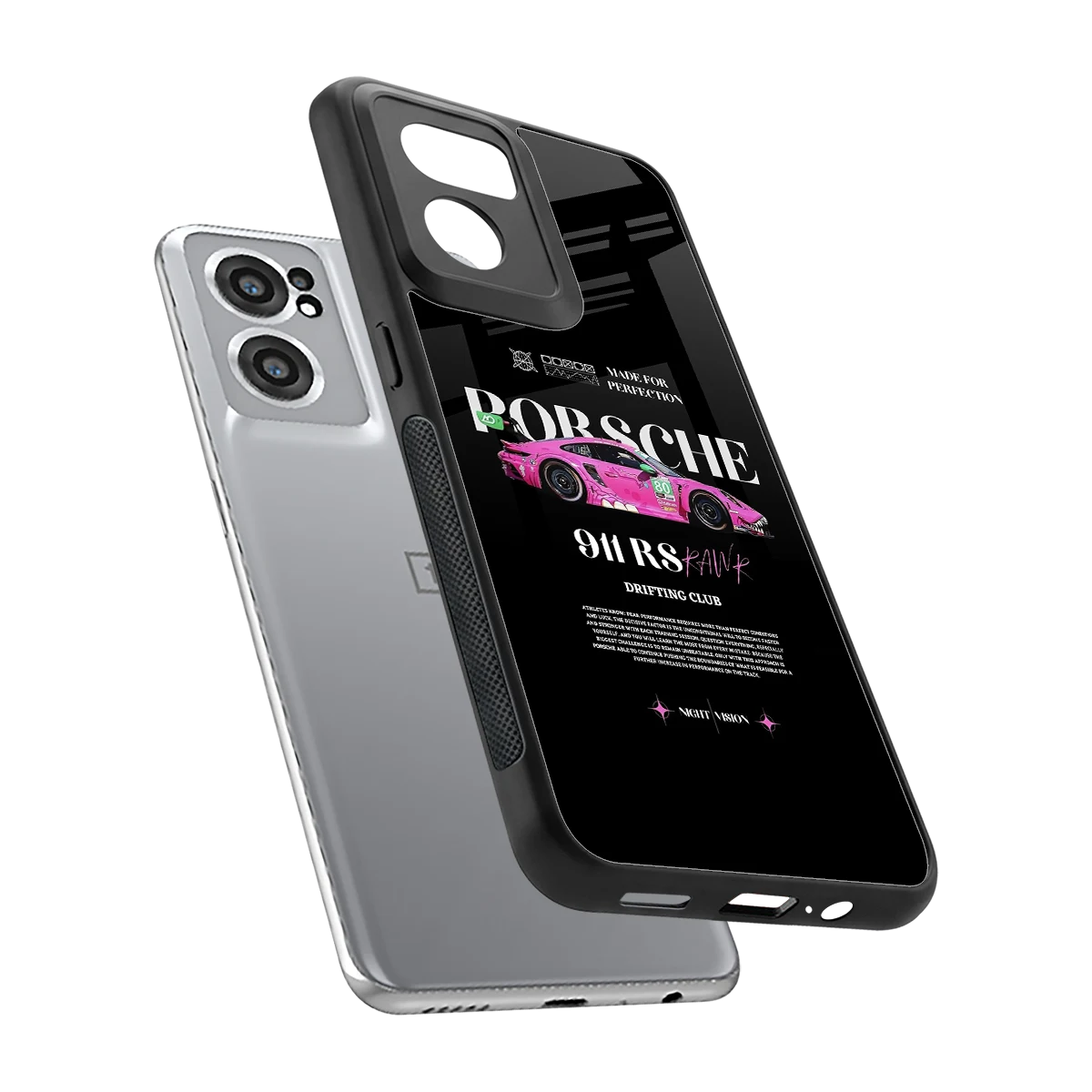 911 Drifting Club sleek oneplus nord ce 2 cover with tempered glass back and TPU edges