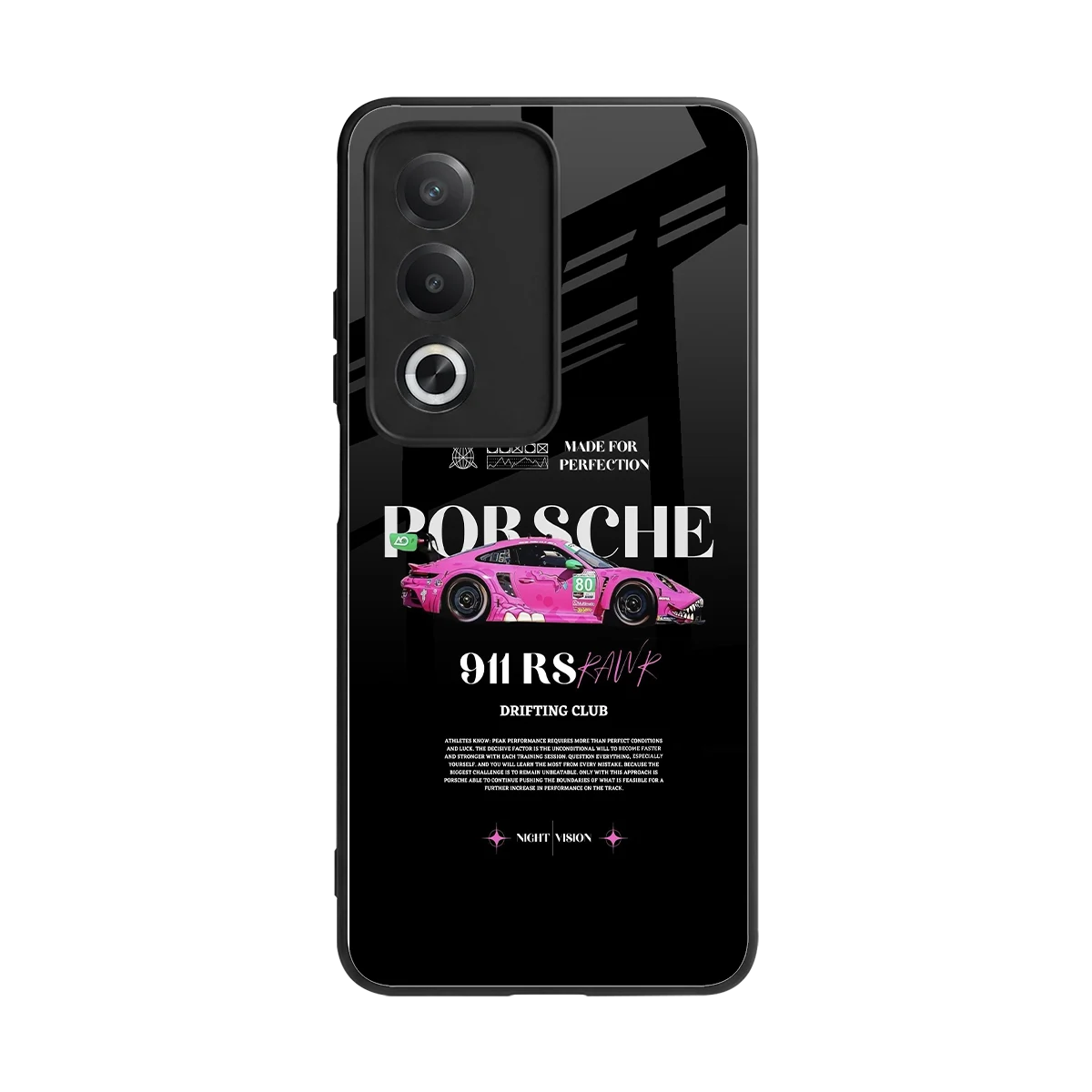 911 Drifting Club back phone cover | glass case for oppo a3 pro