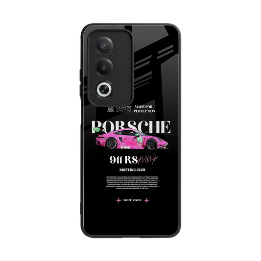 911 Drifting Club back phone cover | glass case for oppo a3 pro
