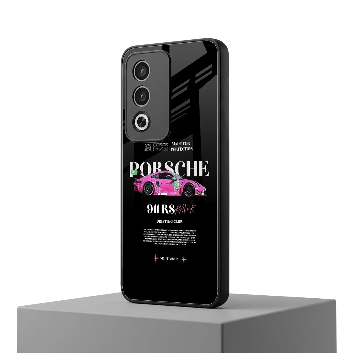 911 Drifting Club oppo a3 pro mobile cover | shockproof glass phone case