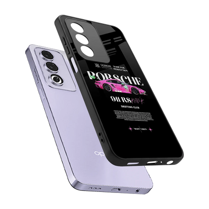 911 Drifting Club sleek oppo a3 pro cover with tempered glass back and TPU edges
