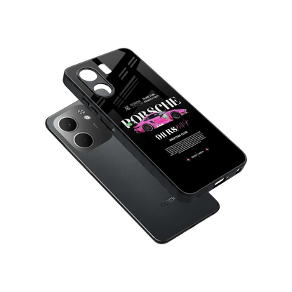 911 Drifting Club sleek oppo a5x 5g cover with tempered glass back and TPU edges