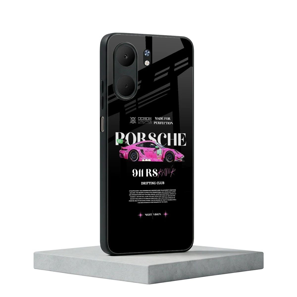 911 Drifting Club oppo a5x 5g mobile cover | shockproof glass phone case