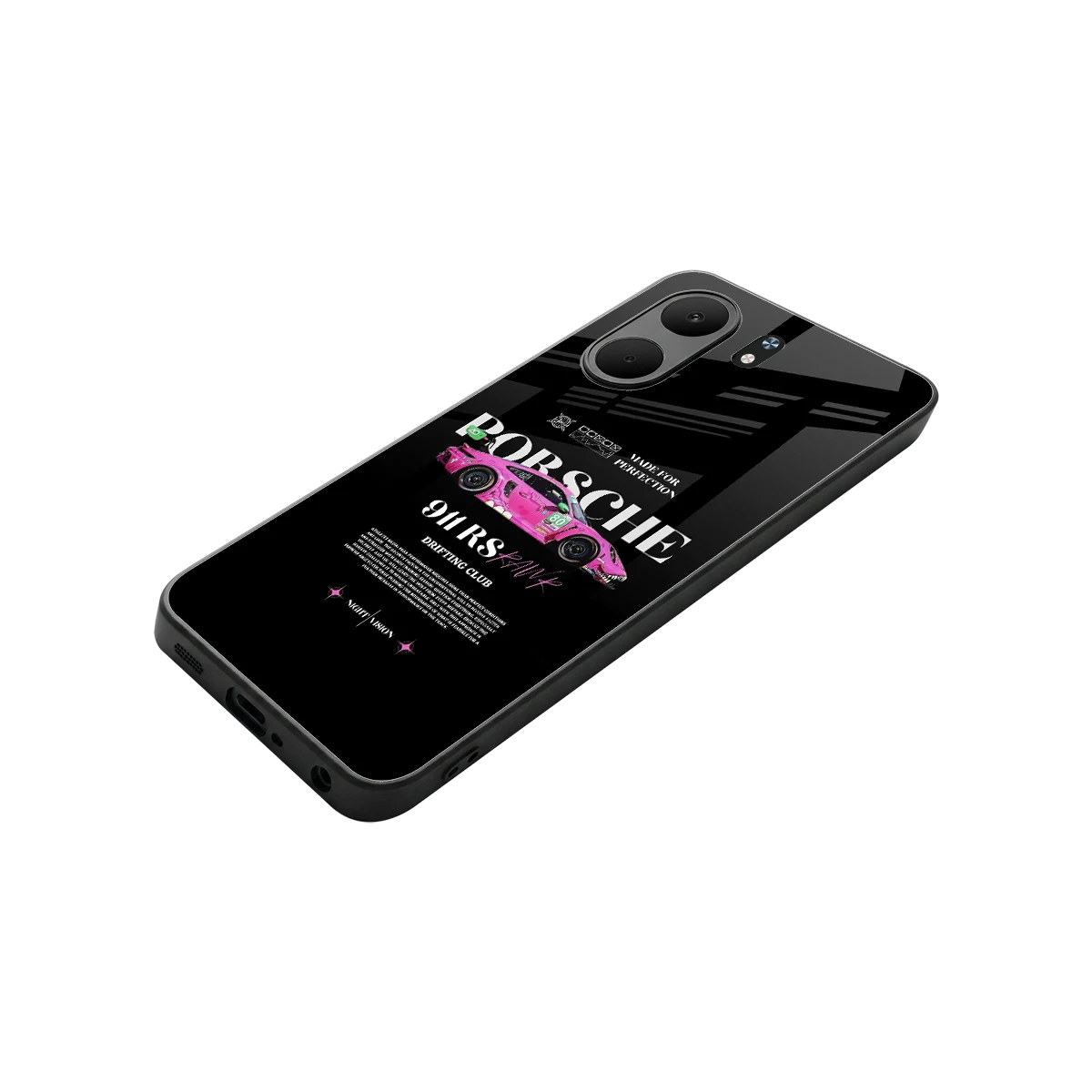 911 Drifting Club stylish phone case for oppo a5x 5g | glossy glass and slim fit