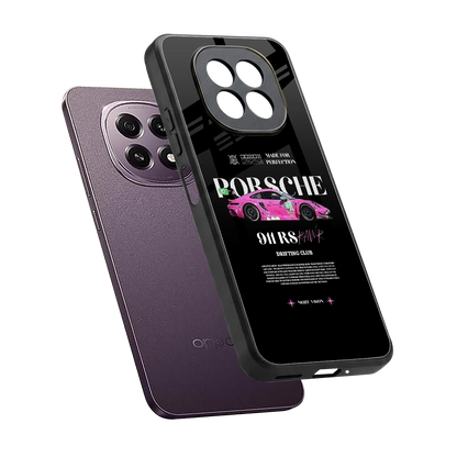 911 Drifting Club sleek oppo f29 5g cover with tempered glass back and TPU edges