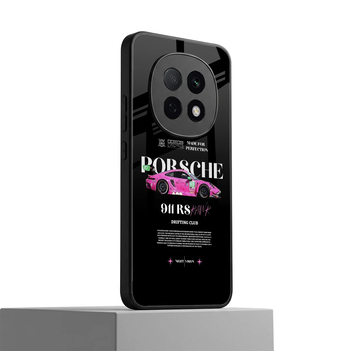 911 Drifting Club oppo f29 pro 5g mobile cover | shockproof glass phone case